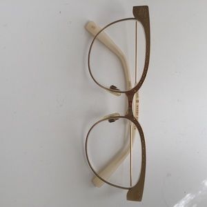 Gold Leaf Clubmaster Eyeglasses
